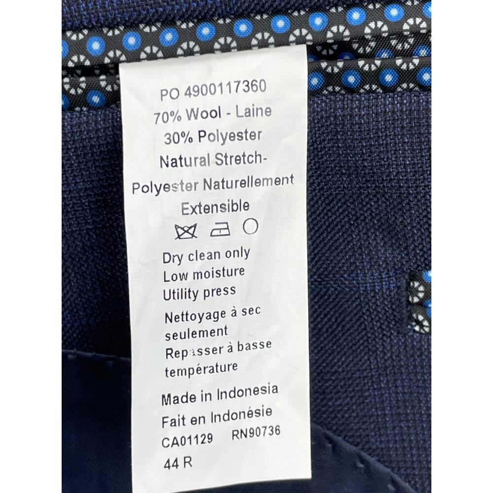 Lauren Ralph Lauren Suit Men 44R Blue Wool Blend Pants 36x32 Black Label - 2 Pcs - Picture 7 of 16